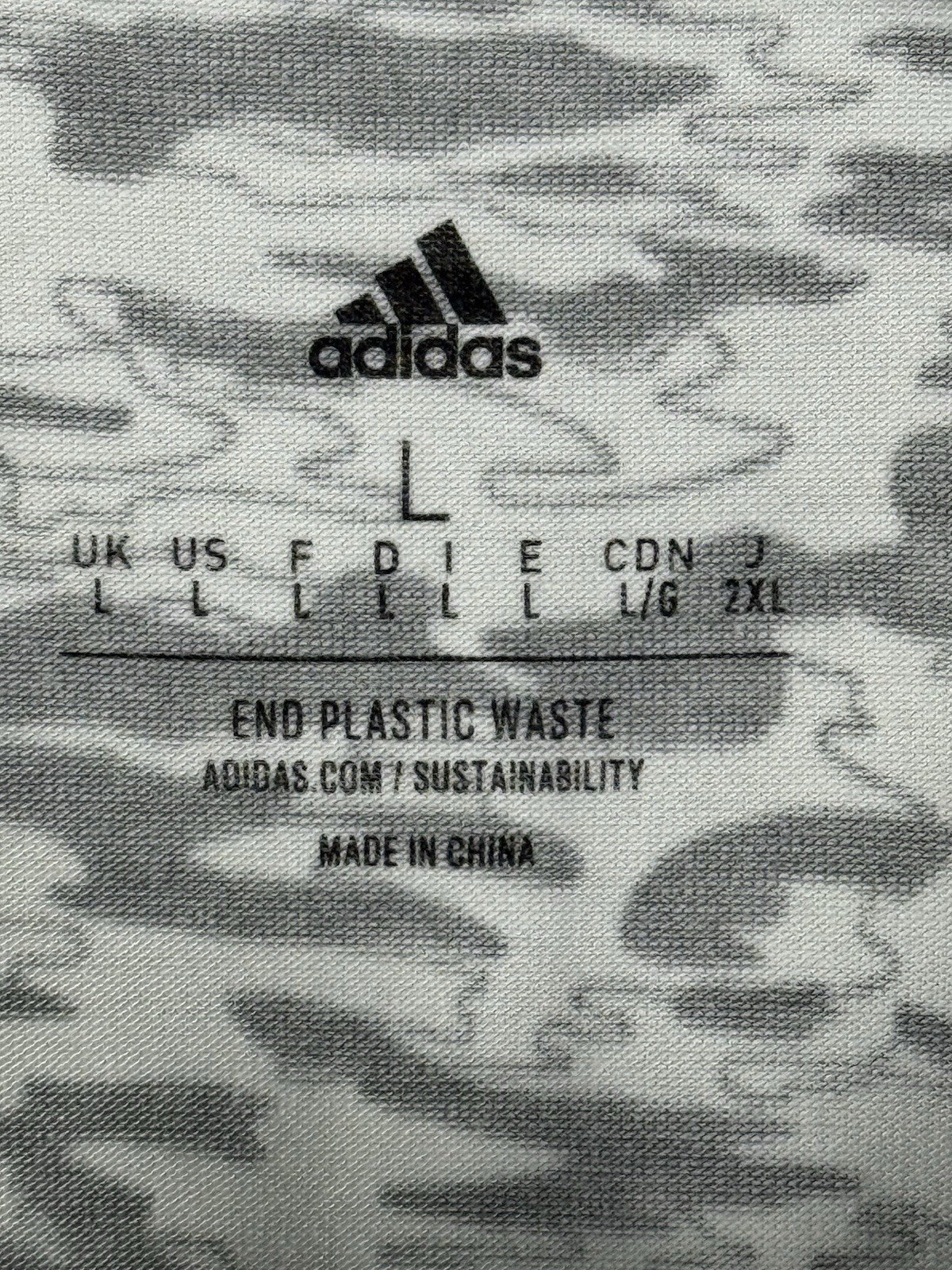 Adidas Green Camo Golf Polo Large