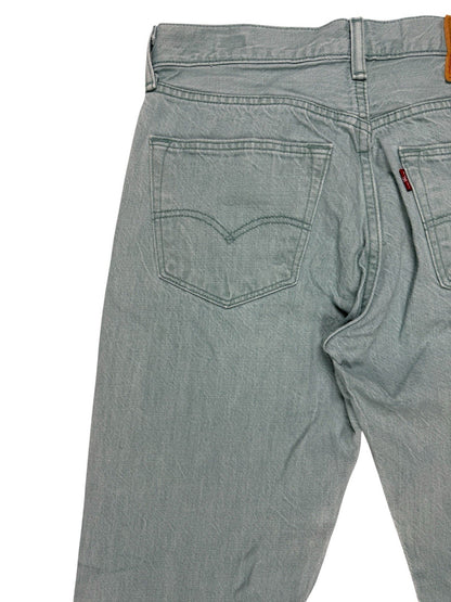 Levi's 501 Green White Oak Cone Denim Straight Leg Jeans 32W 31L