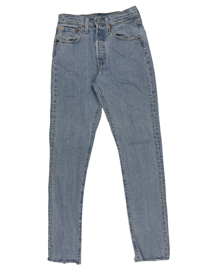 Levi's 501 Blue Straight Leg Denim Jeans 24W 29L
