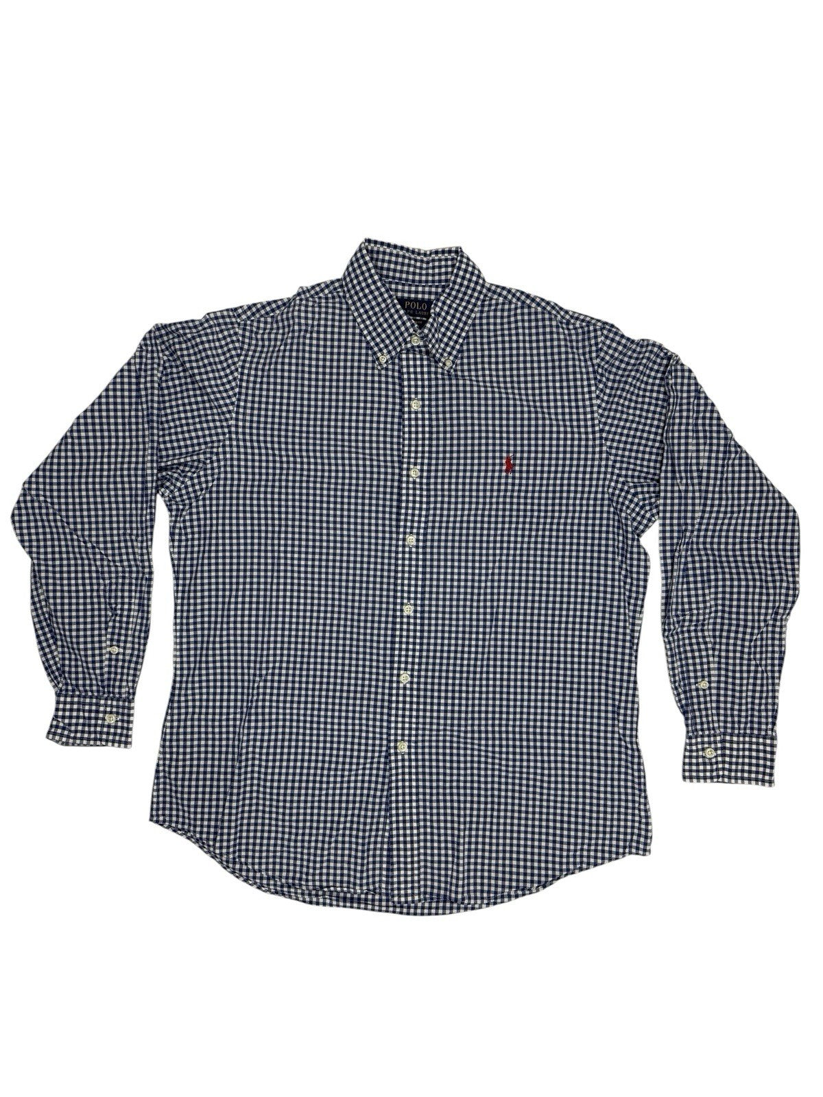 Polo Ralph Lauren Blue Check Shirt Custom Fit Large