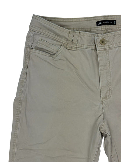 Lee Beige Classic Fit Trousers 34W 27L