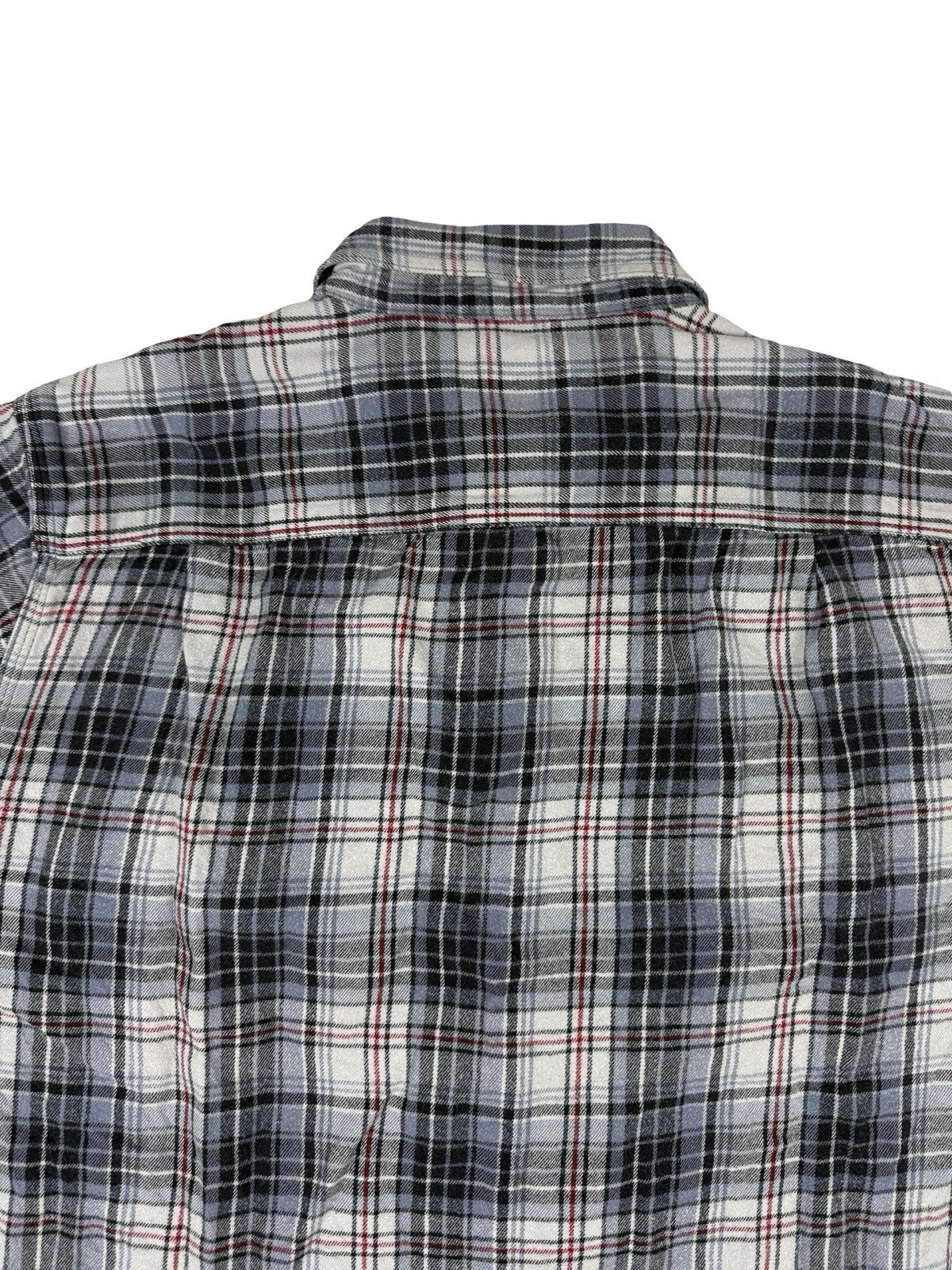 Carhartt Trumbull Grey Plaid Flannel Cotton Shirt Large Relaxed Fit Regular