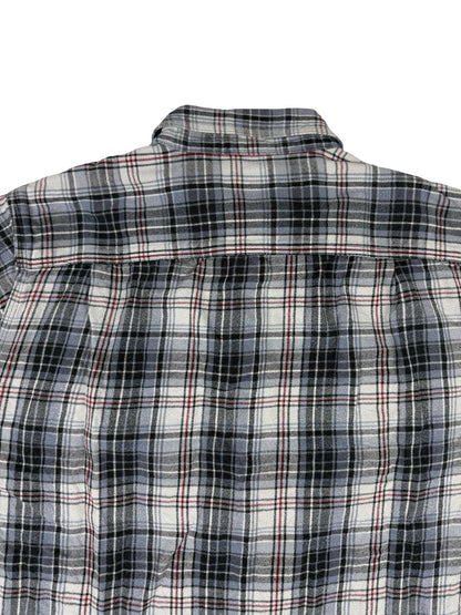 Carhartt Trumbull Grey Plaid Flannel Cotton Shirt Large Relaxed Fit Regular
