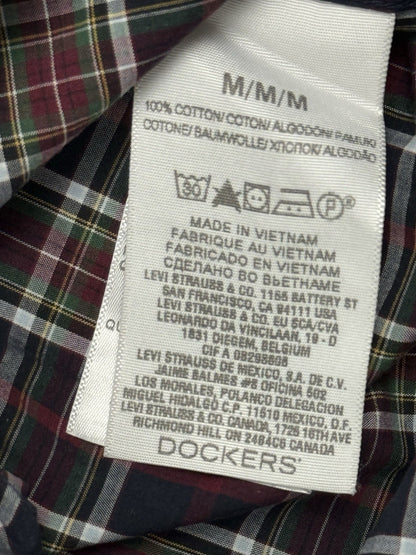 Dockers Multicoloured Plaid Cotton Collared Shirt Medium