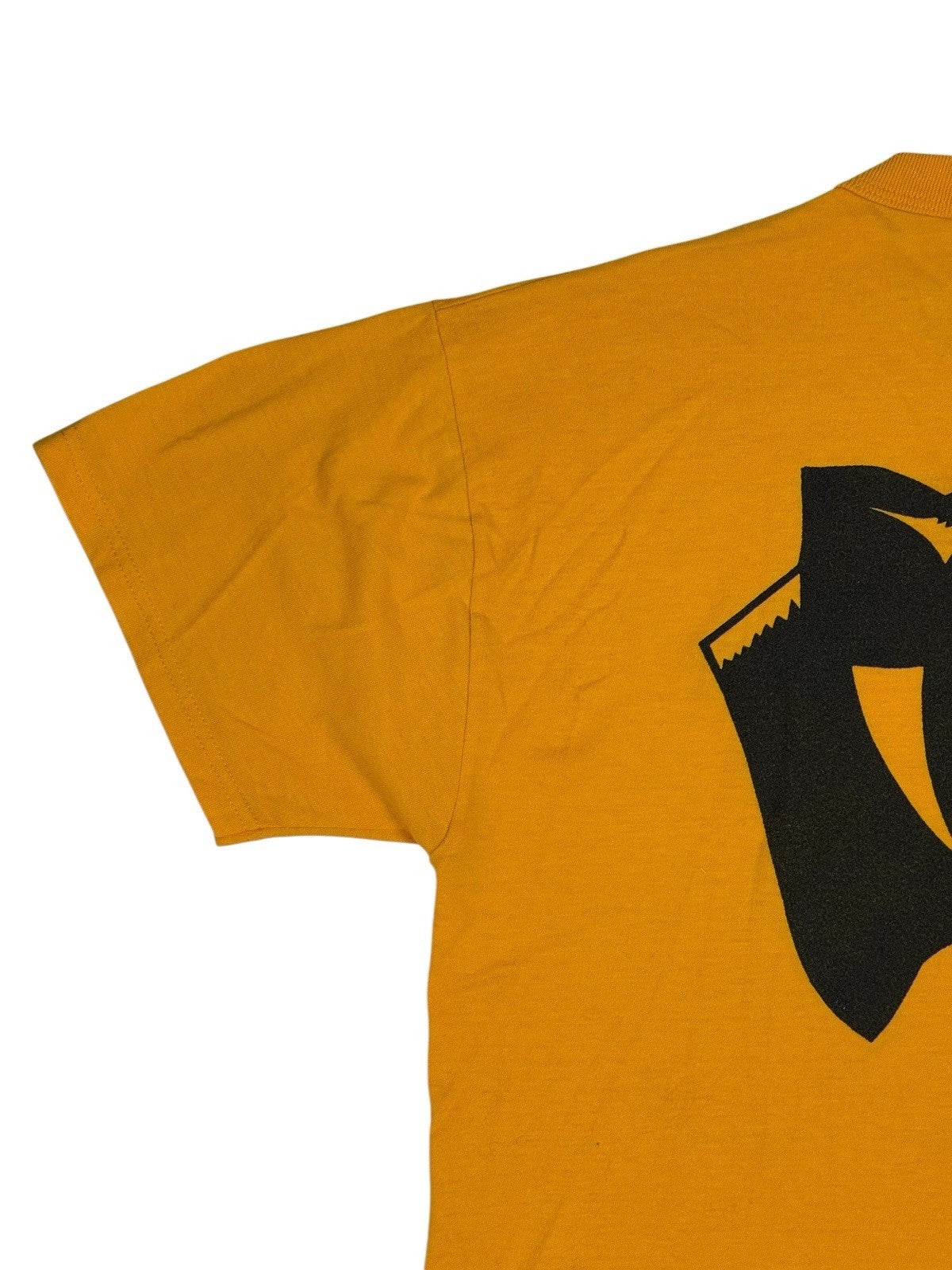 Panther Football Retro Yellow American Sports Cotton Blend Printed Top Medium