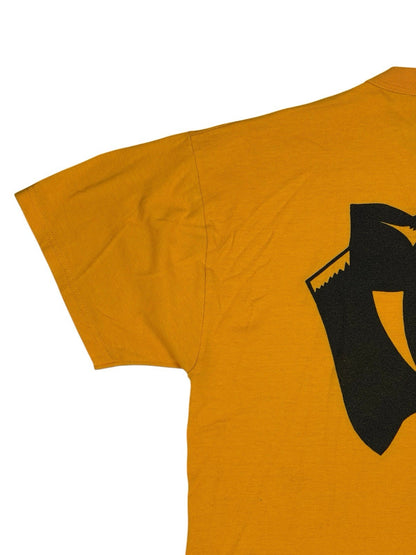Panther Football Retro Yellow American Sports Cotton Blend Printed Top Medium