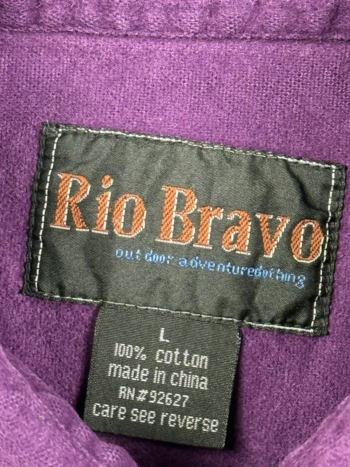 Vintage Rio Bravo Purple Cotton Button Up Heavyweight Shirt Large