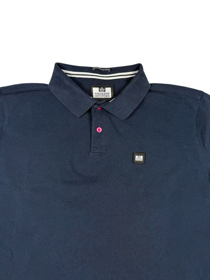 Weekend Offender Blue Polo Top Large