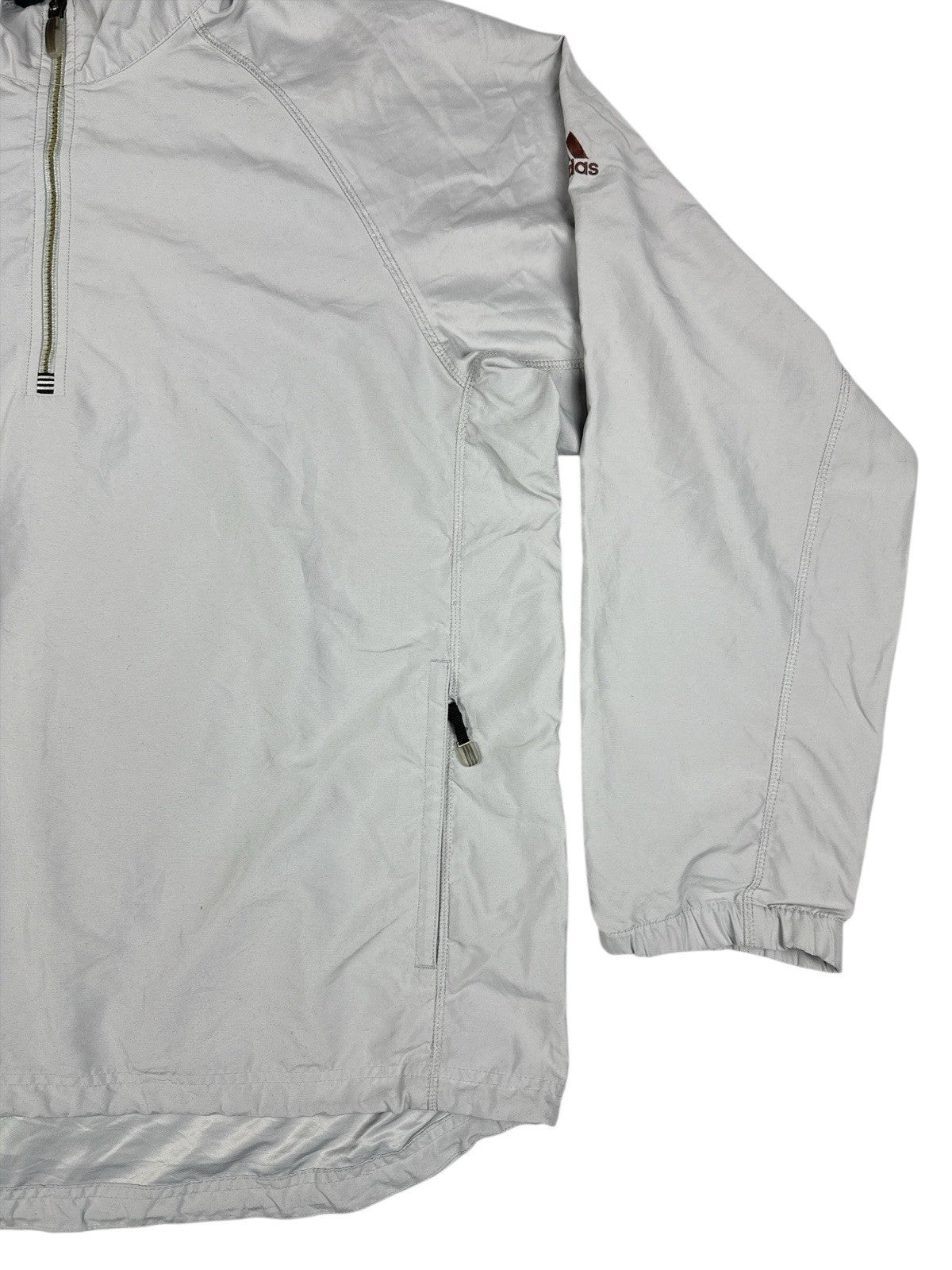 Adidas Vintage Grey ClimaShell 1/4 Zip Pullover Track Jacket Medium
