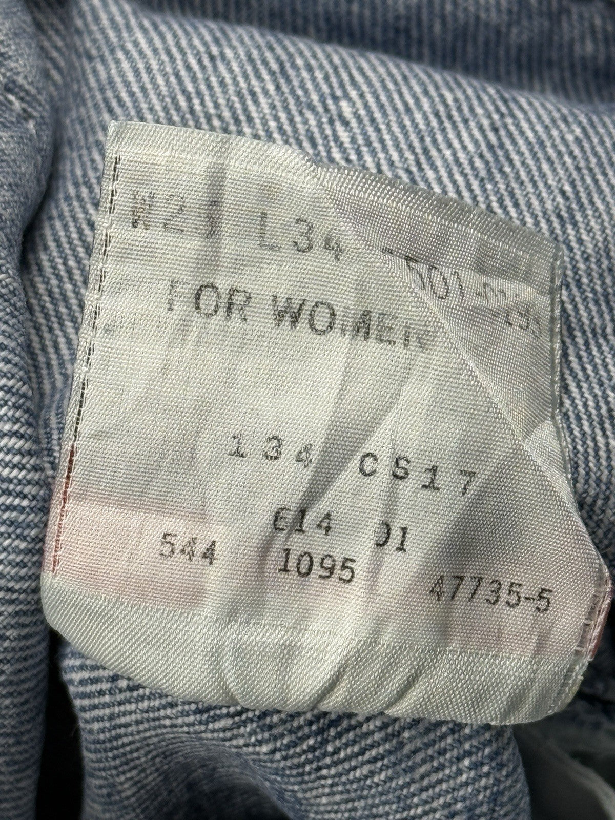Levi's 501 Vintage Blue Straight Fit Women's Denim Jeans 25W 34L Made In USA