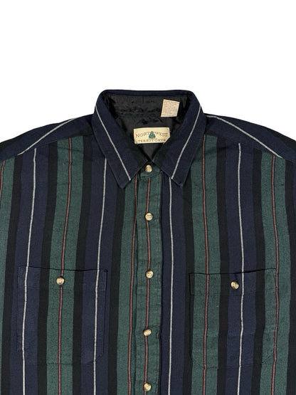 Northwest Territory Vintage 90s Multi Striped Button Closure Shirt Large