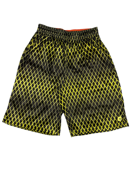 AND1 Black Striped Polyester Basketball Sport Shorts Medium