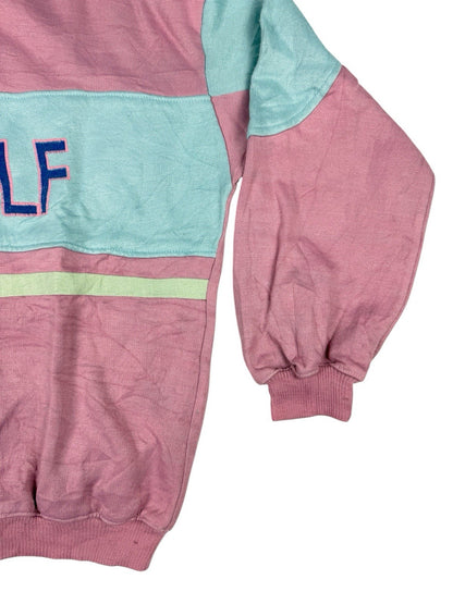 Vintage 80's 90's Neon Pink Golf Jumper Small/Medium