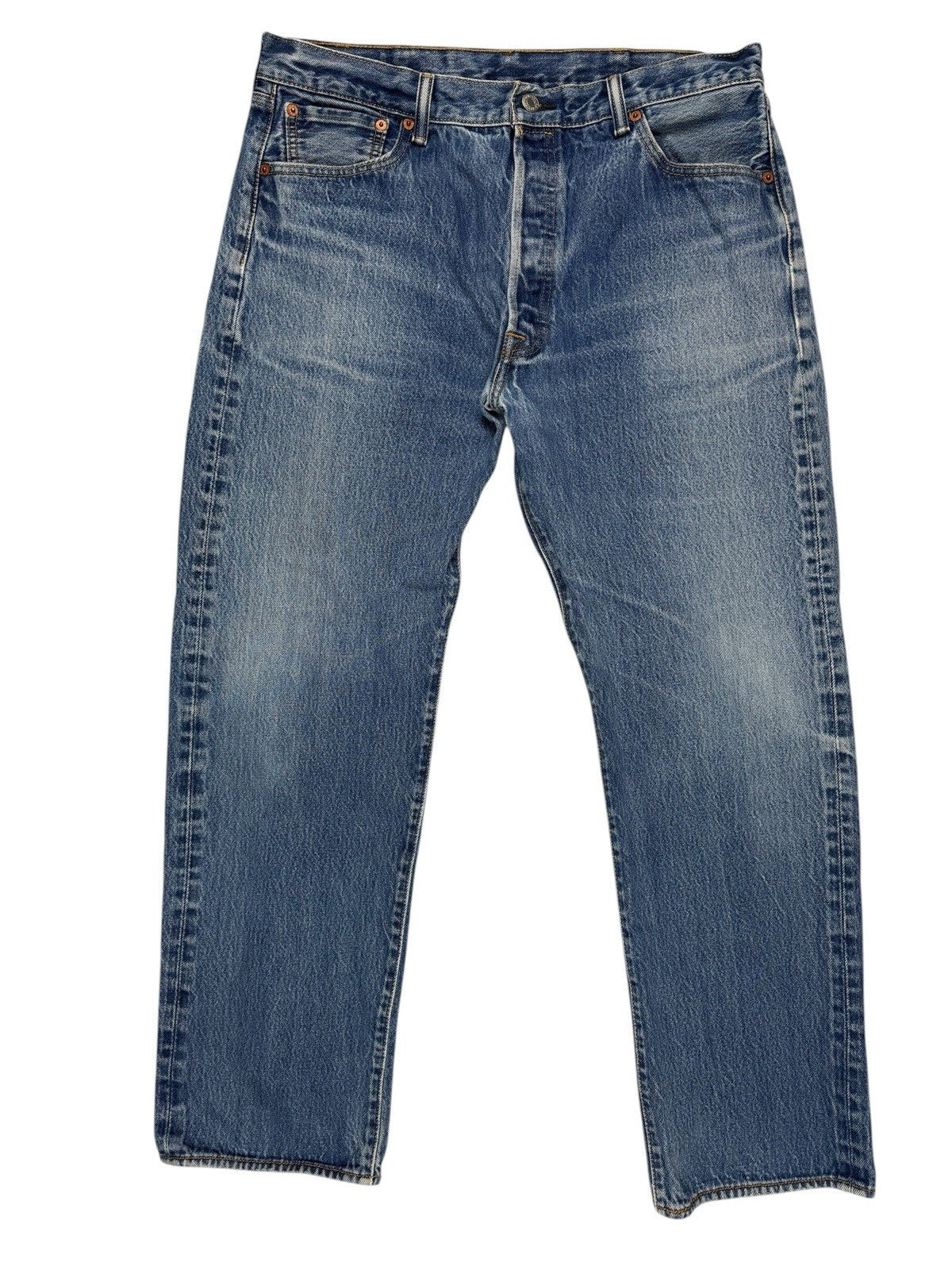 Levis Mid Blue Straight Leg Denim Jeans 38W 30L