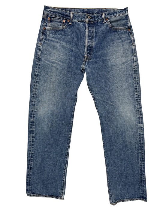 Levis Mid Blue Straight Leg Denim Jeans 38W 30L