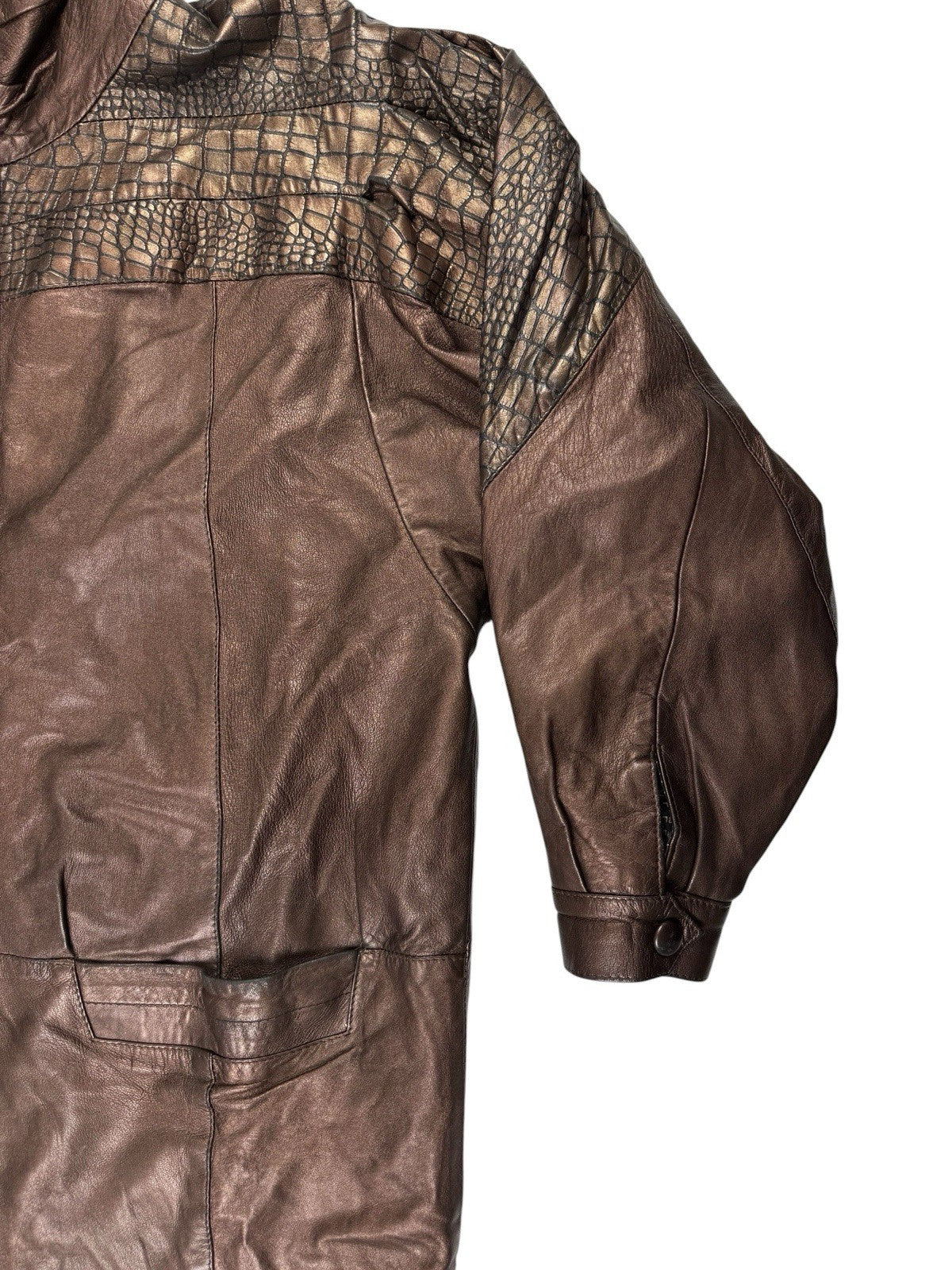 The Ronson Collection Retro Genuine Leather Jacket Women's Size 12