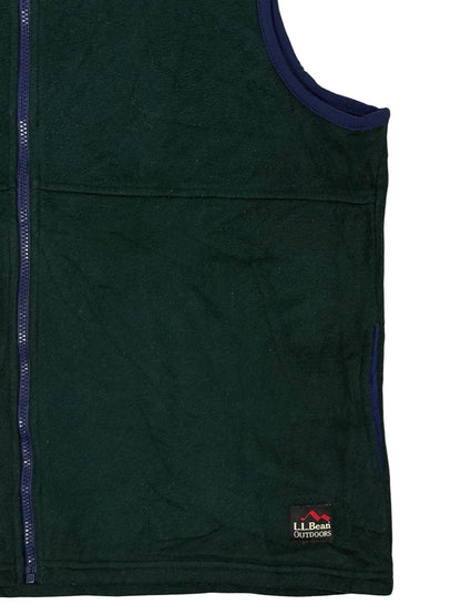 LL Bean Green Micro Pile Fleece Gillet Bodywarmer XL