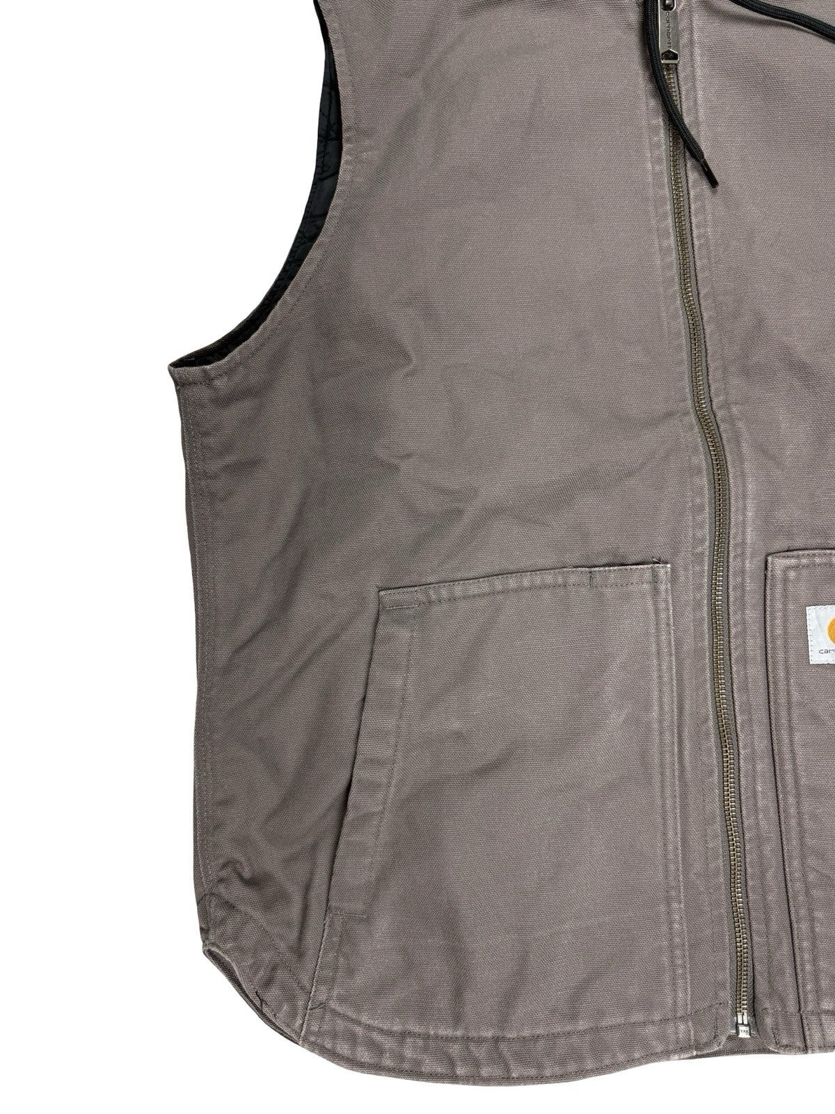 Carhartt Women's Washed Duck Hooded Insulated Gilet Vest Medium (Size 8/10)