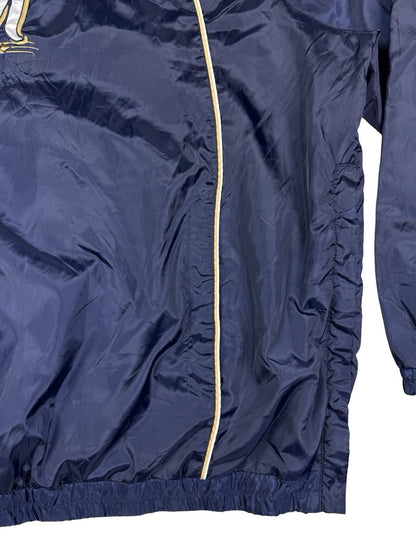 MLB Milwaukee Brewers Blue Pullover Windbreaker Jumper Jacket 2XL