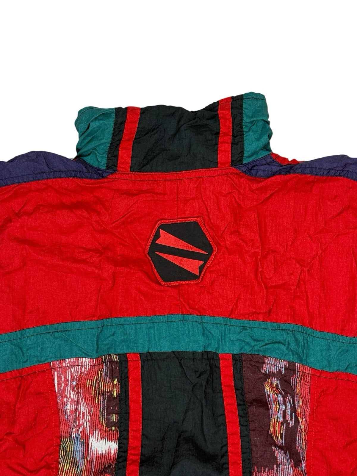 Adidas Vintage Y2K Explosive Reaction Multi Patterned 1/4 Zip Jumper Medium