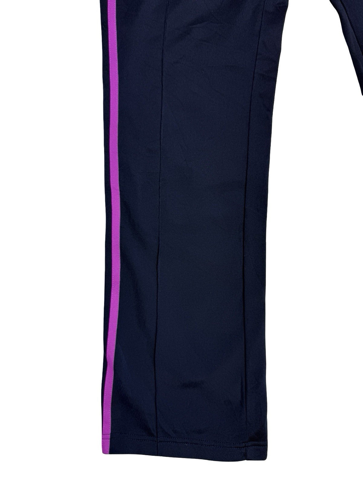 Adidas Blue Firebird 3 Stripe Trefoil Track Bottom Pant Trousers Women's Size 10