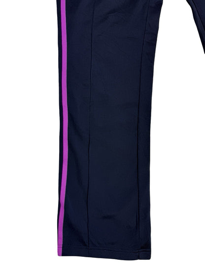 Adidas Blue Firebird 3 Stripe Trefoil Track Bottom Pant Trousers Women's Size 10