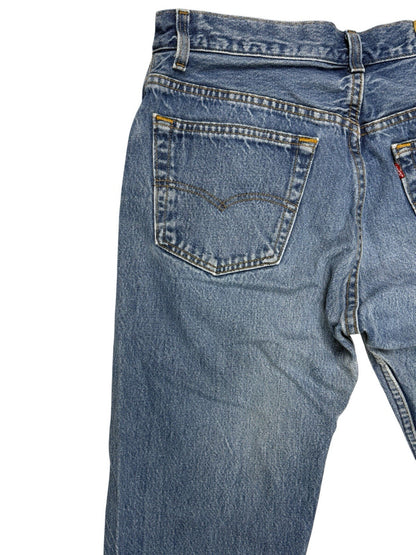 Levi's 501 Vintage 90's Blue Denim Straight Leg Jeans 30W 27L Made in USA