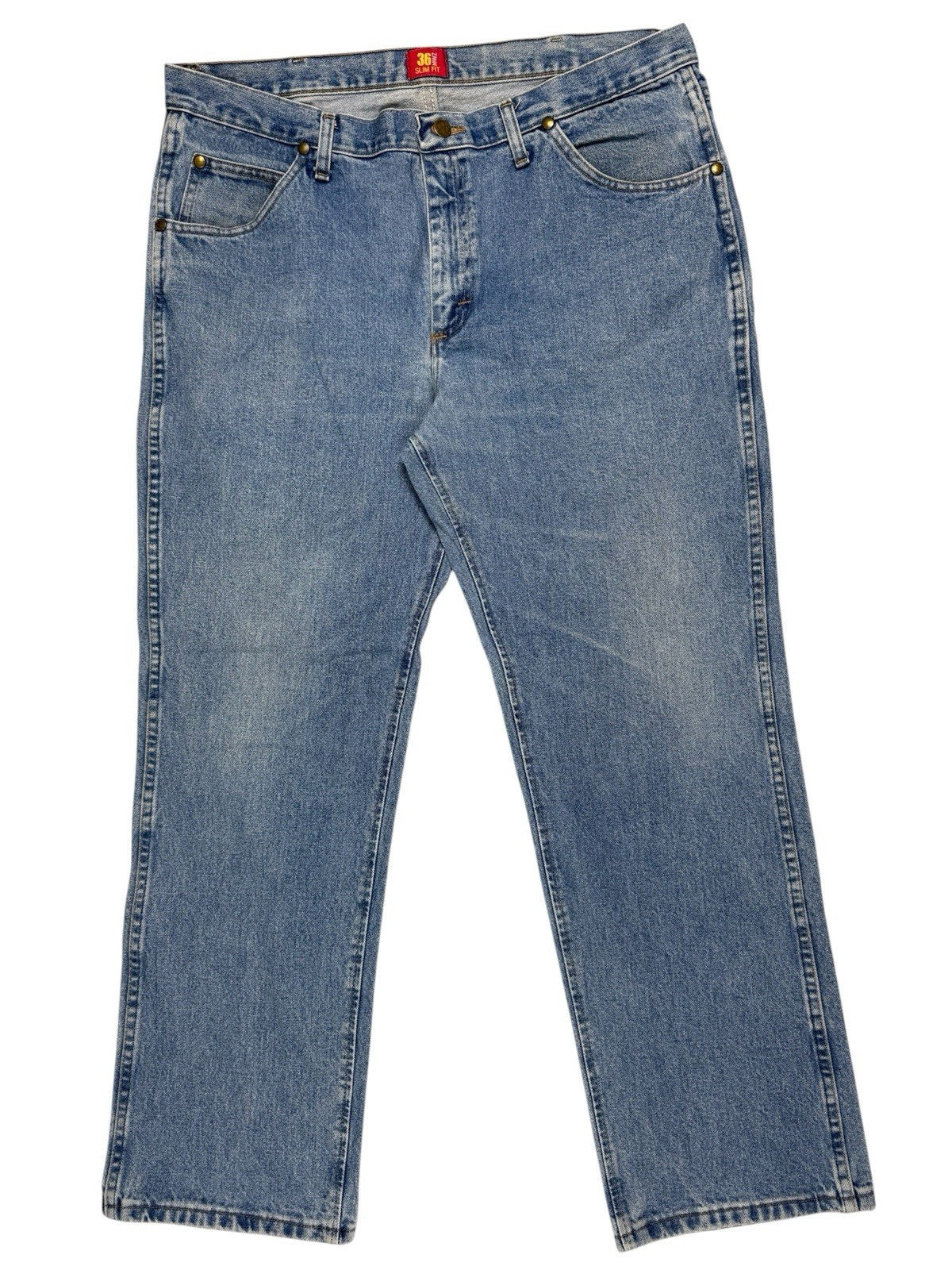 Wrangler 36MWZ Slim Fit Blue Denim Jeans 38W 30L