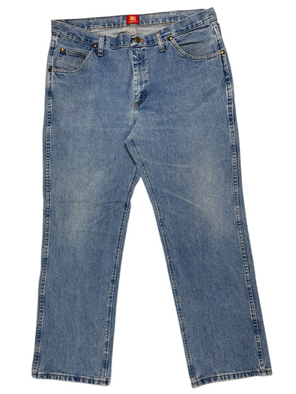 Wrangler 36MWZ Slim Fit Blue Denim Jeans 38W 30L