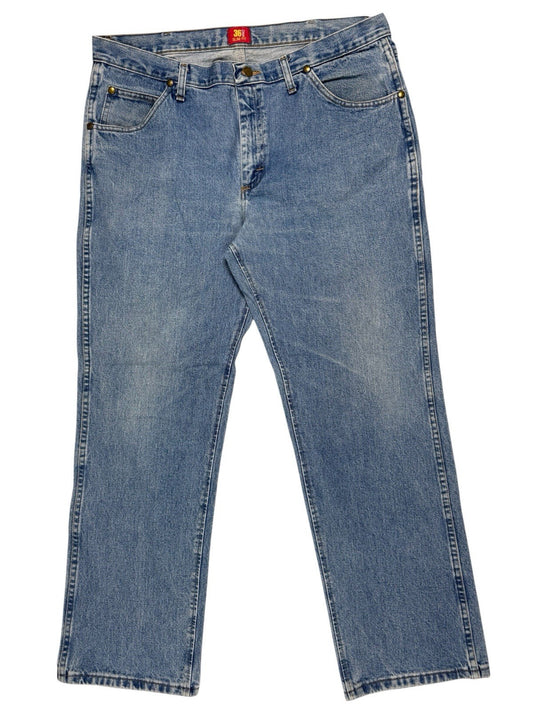 Wrangler 36MWZ Slim Fit Blue Denim Jeans 38W 30L