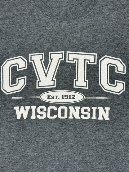 Chippewa Valley Technical College Retro Grey Printed USA Sports Top Small