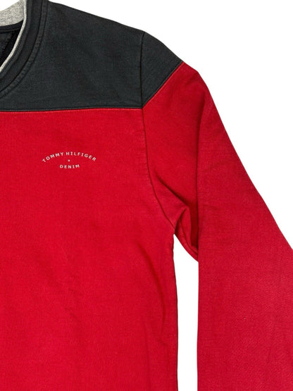 Tommy Hilfiger Retro Red V-Neck Jumper Small