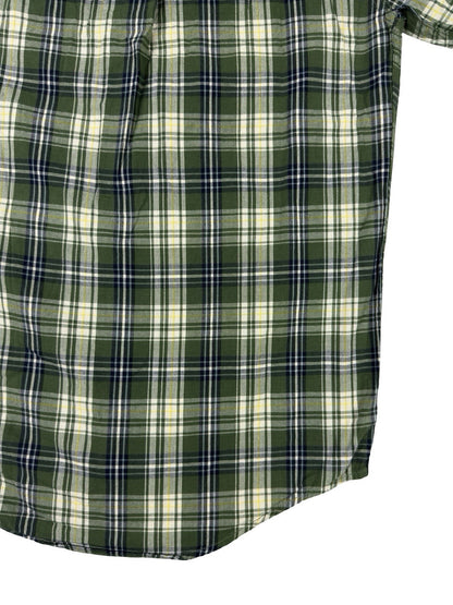 Carhartt Green Plaid Cotton Short Sleeve Flannel Shirt Small