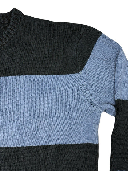 Nautica Retro Blue Striped Cotton Jumper XL