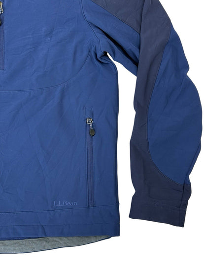 LL Bean Blue Softshell Fleece Jacket Medium