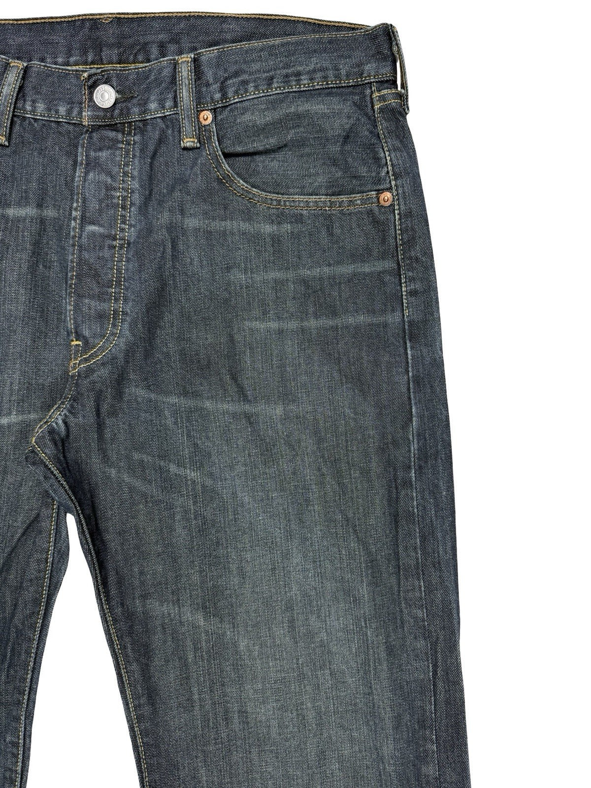 Levi's 501 Dark Blue Straight Leg Denim Jeans 34W 34L