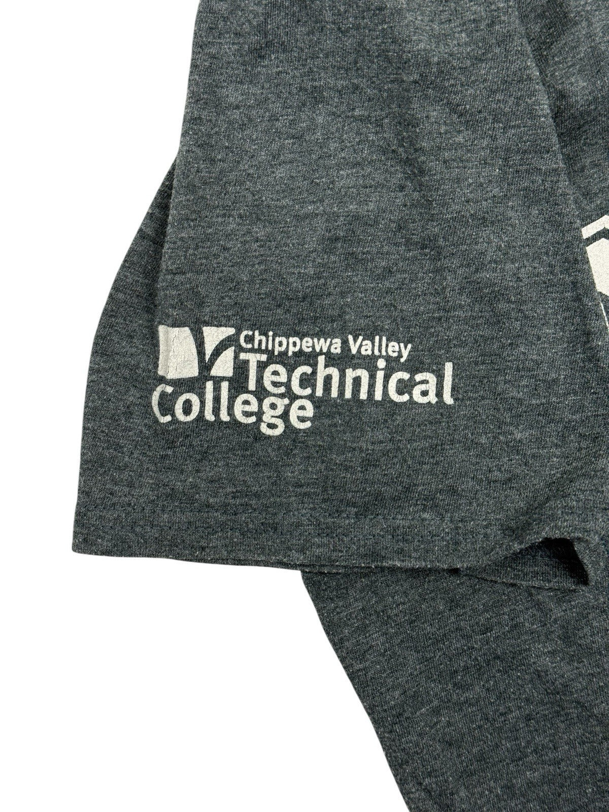 Chippewa Valley Technical College Retro Grey Printed USA Sports Top Small