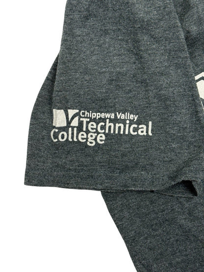Chippewa Valley Technical College Retro Grey Printed USA Sports Top Small