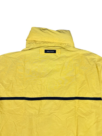 Nautica Retro Yellow Hooded Zip Windbreaker Americana Jacket Large