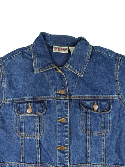 Bill Blass Retro Y2K Blue Denim Jacket Women's Small