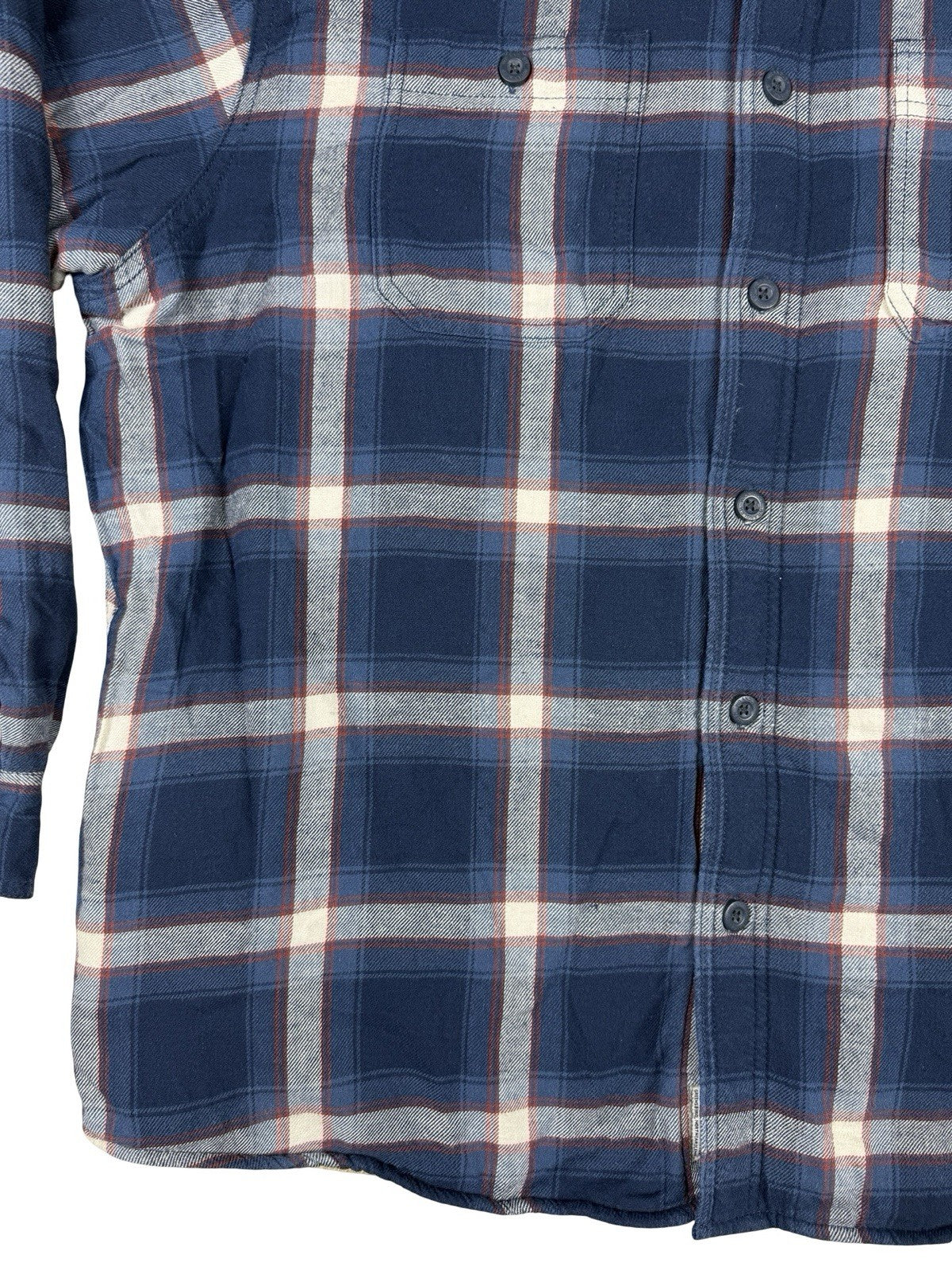 Wrangler Blue Plaid Fleece Lined Shirt Jacket Large
