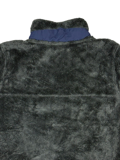 LL Bean Grey Hi-Pile Fleece Snap Jumper Medium