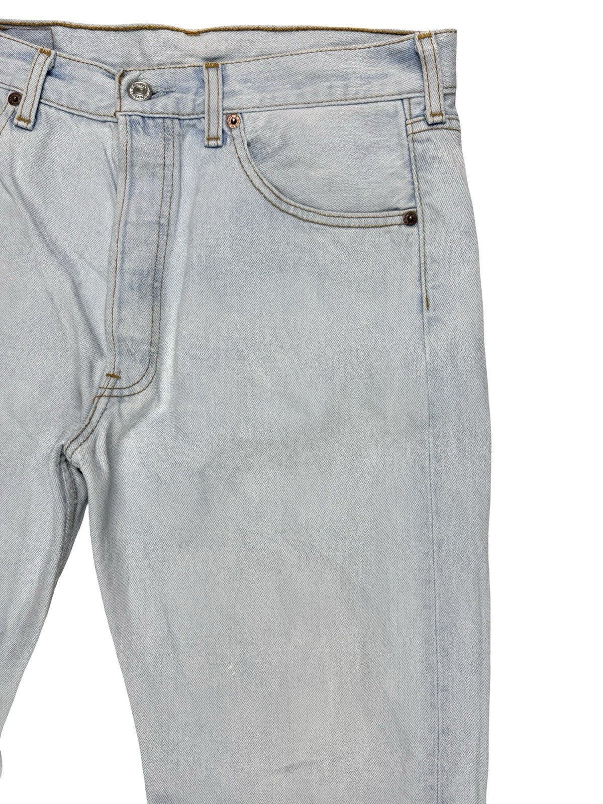 Levi's 501 Light Blue Vintage 00's Straight Leg Denim Jeans 33W 30L