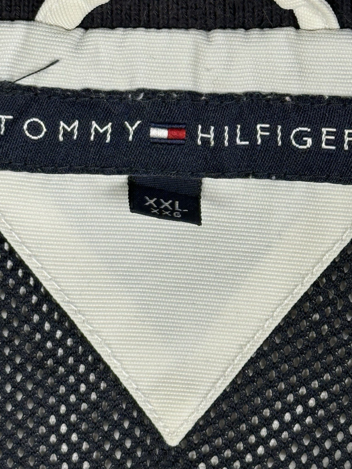 Tommy Hilfiger Retro Off White Lined Nylon Zip Jacket 2XL