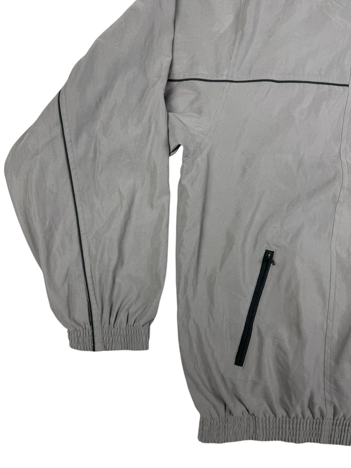 Champion Retro Grey Lined Zip Track  Jacket 2XL
