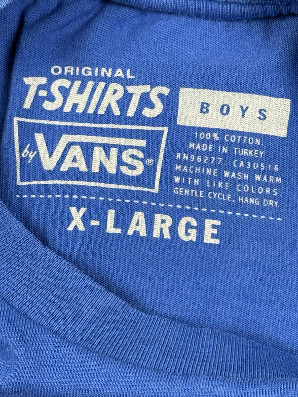 Vans Blue Printed Check  Top Boys XL