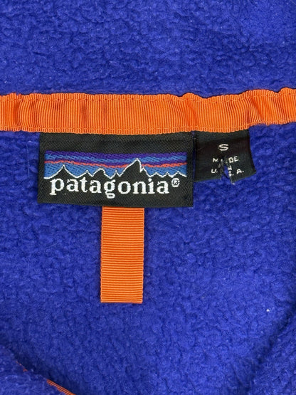 Patagonia Retro Blue Micro Synchilla 1/4 Zip Fleece Jumper Small