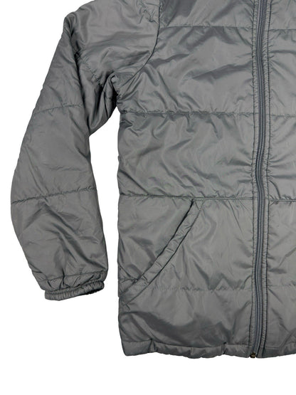 Columbia Grey Reversible Puffer Hooded Jacket Youth Large (14/16)