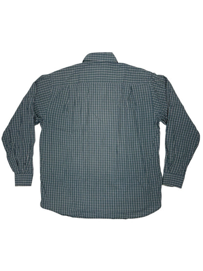 Lacoste Chemise Green Plaid Collared Shirt Large
