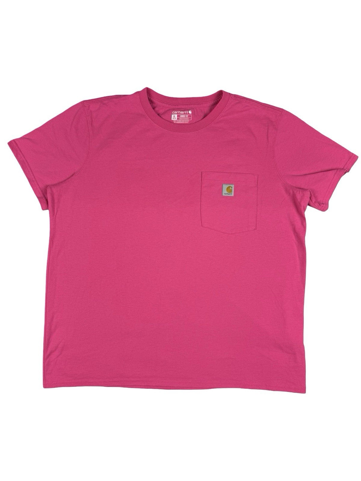 Carhartt Pink K87-W Pocket T-Shirt Loose Fit Women's XL (16-18)